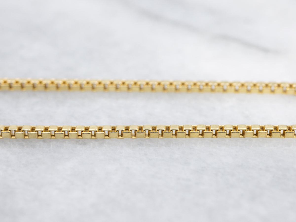Italian Yellow Gold Box Chain