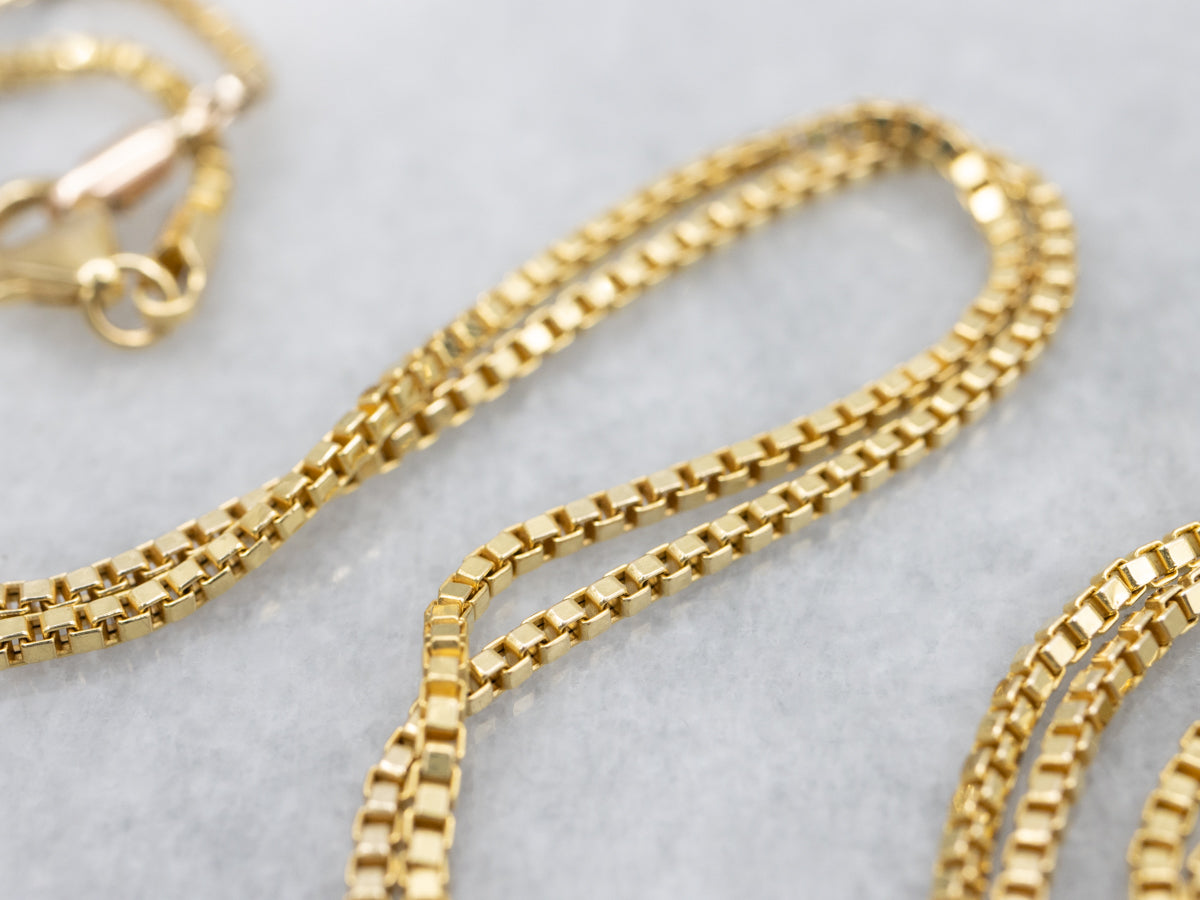 Italian Yellow Gold Box Chain