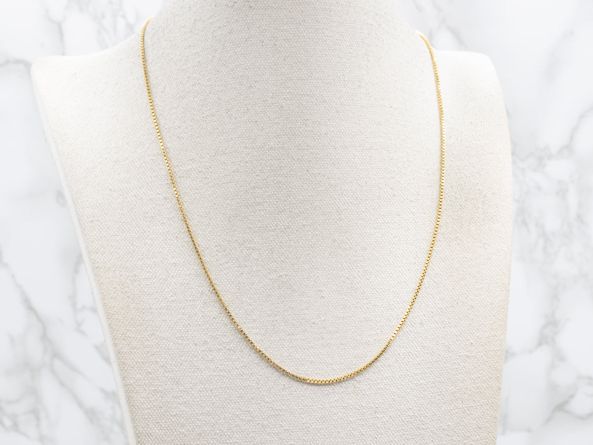 Italian Yellow Gold Box Chain