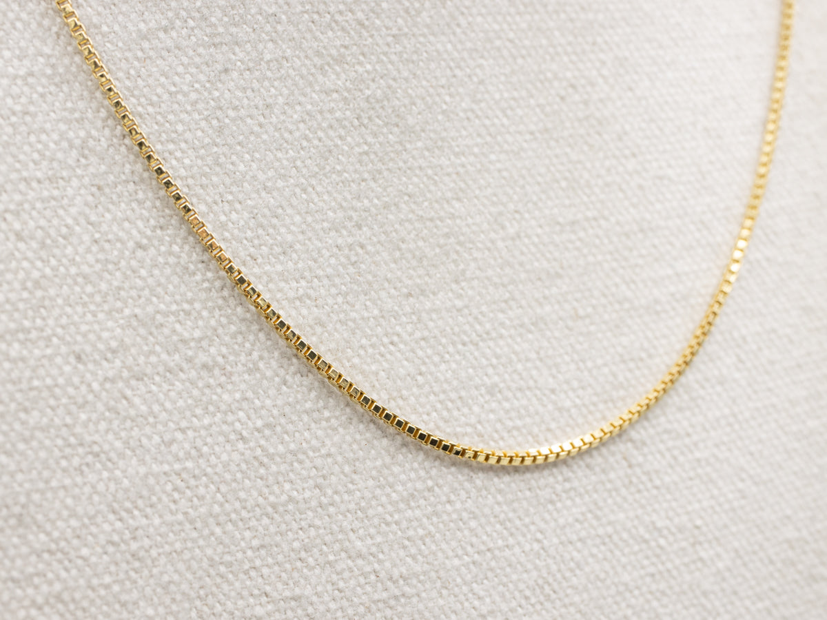 Italian Yellow Gold Box Chain