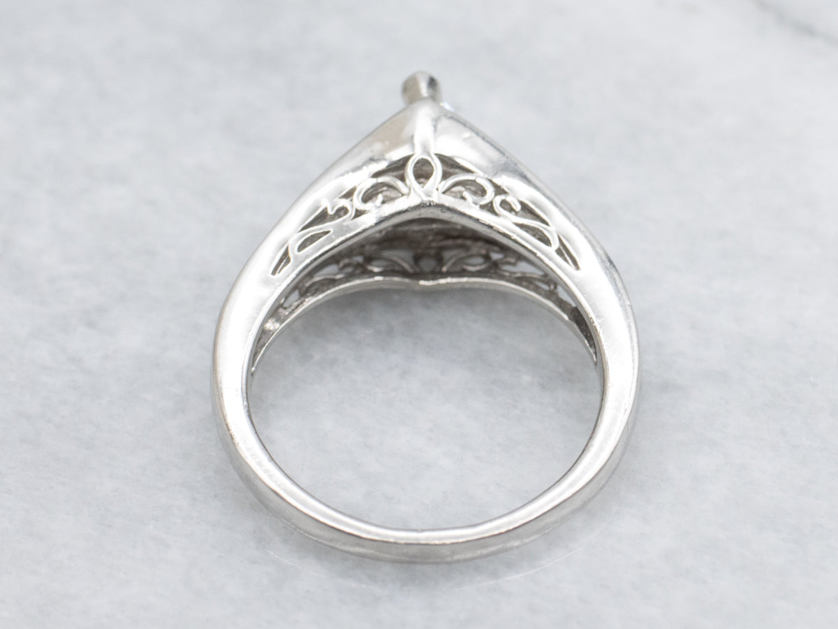 Modern Mix-Cut and Platinum Diamond Engagement Ring