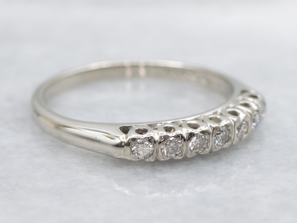 White Gold Seven Diamond Band