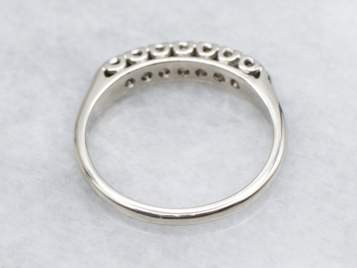 White Gold Seven Diamond Band