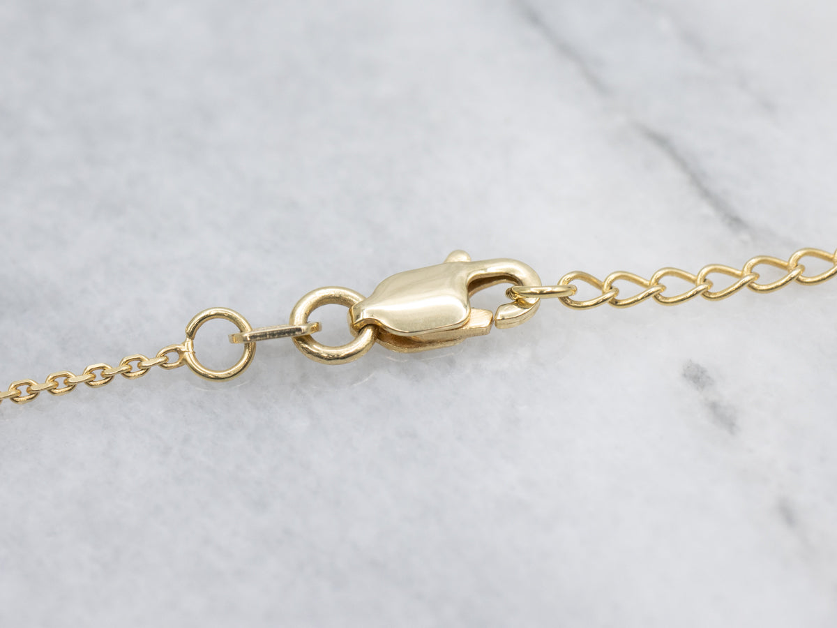 Minimalist 14-Karat Yellow Gold V-Bar Necklace
