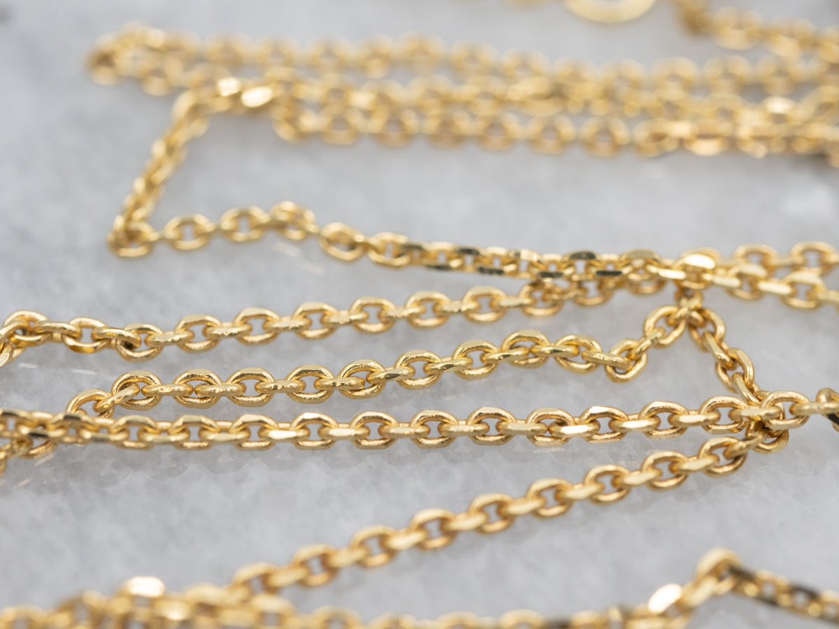 Minimalist 14-Karat Yellow Gold V-Bar Necklace