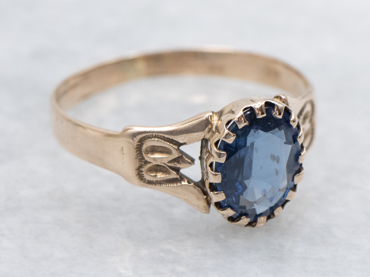 Victorian Sapphire Solitaire Ring