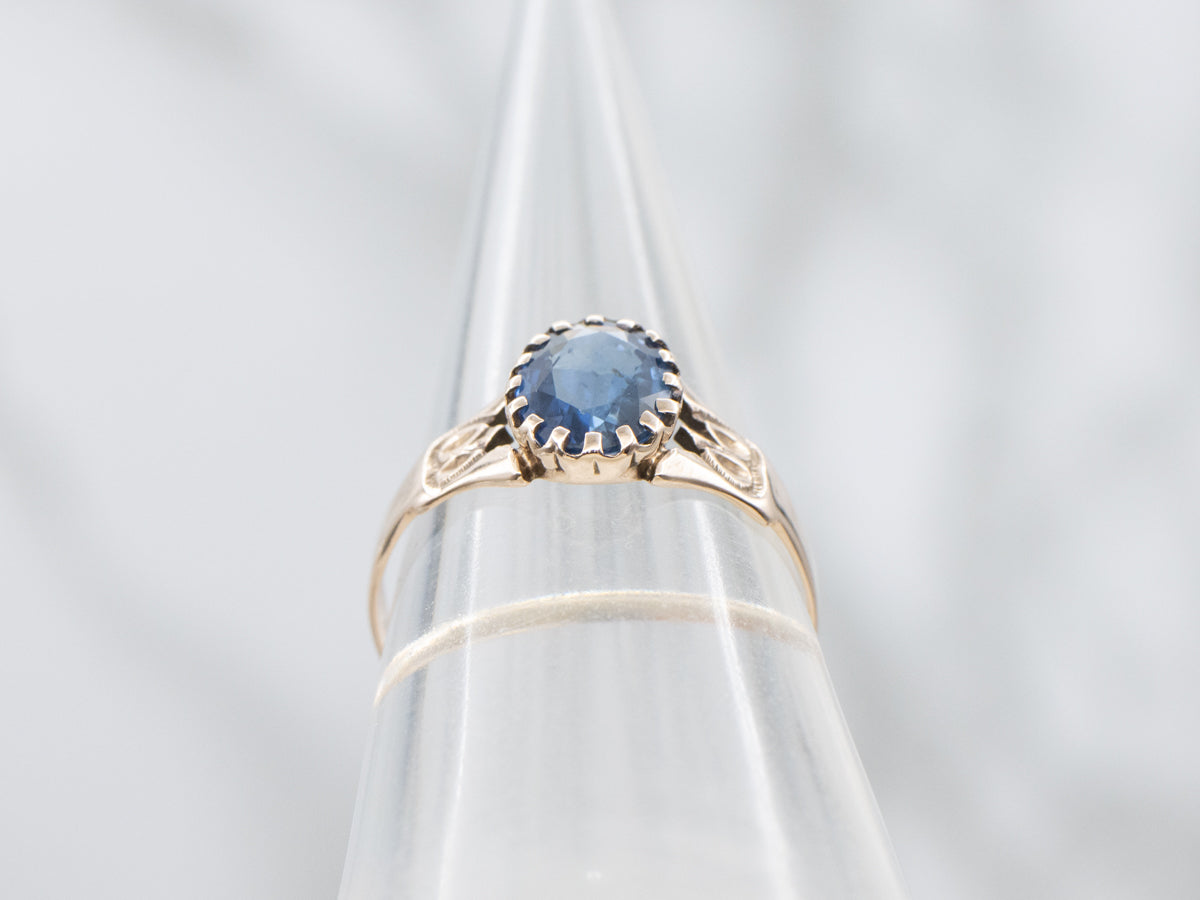 Victorian Sapphire Solitaire Ring
