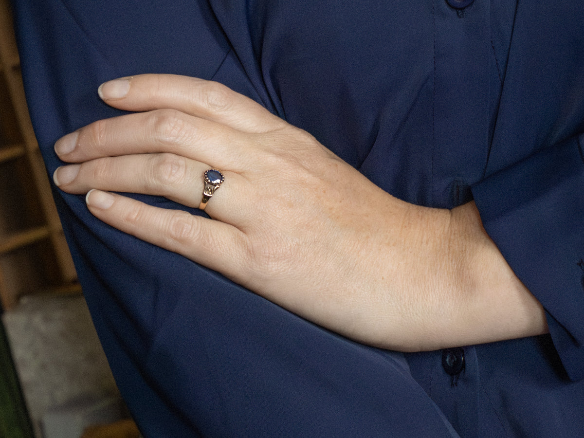 Victorian Sapphire Solitaire Ring