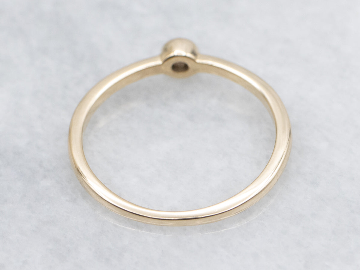 Simple Bezel Set Diamond Solitaire Engagement Ring