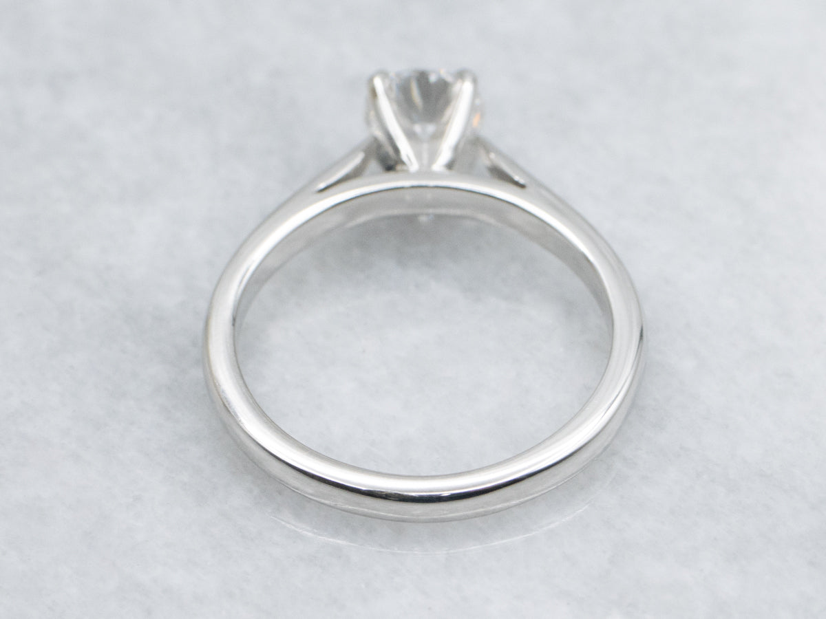 GIA Certified Diamond White Gold Solitaire Engagement Ring