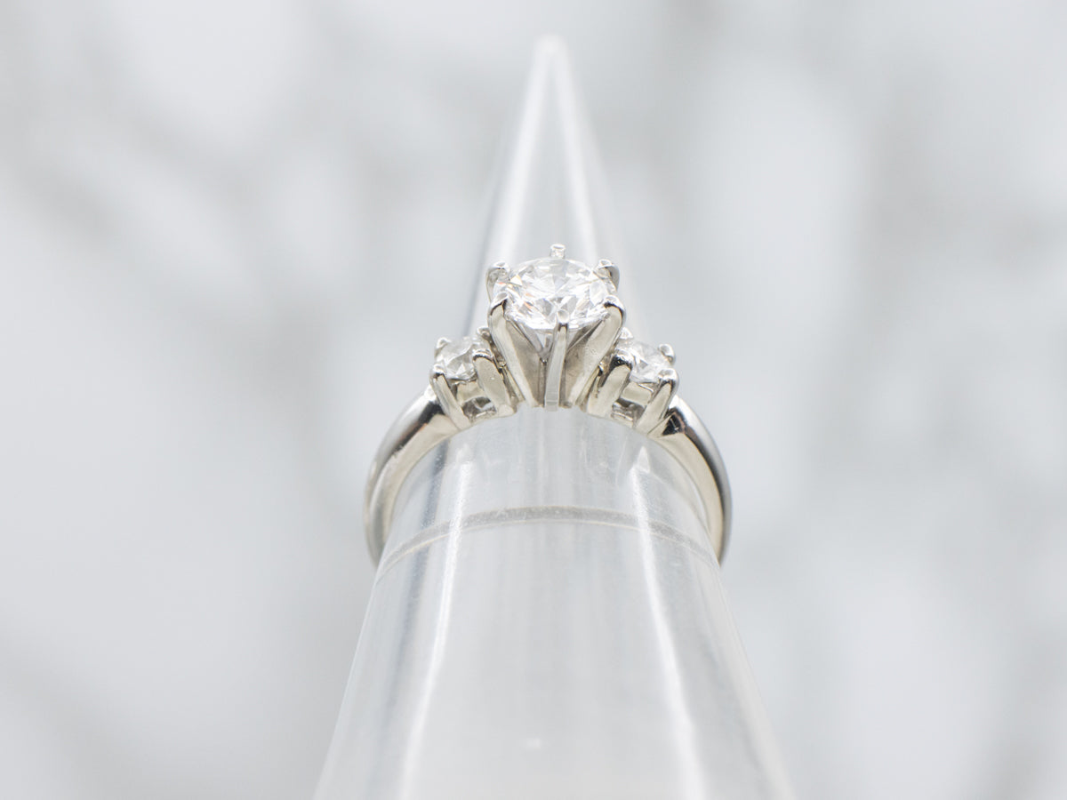 Brilliant Three Stone Platinum Diamond Engagement Ring