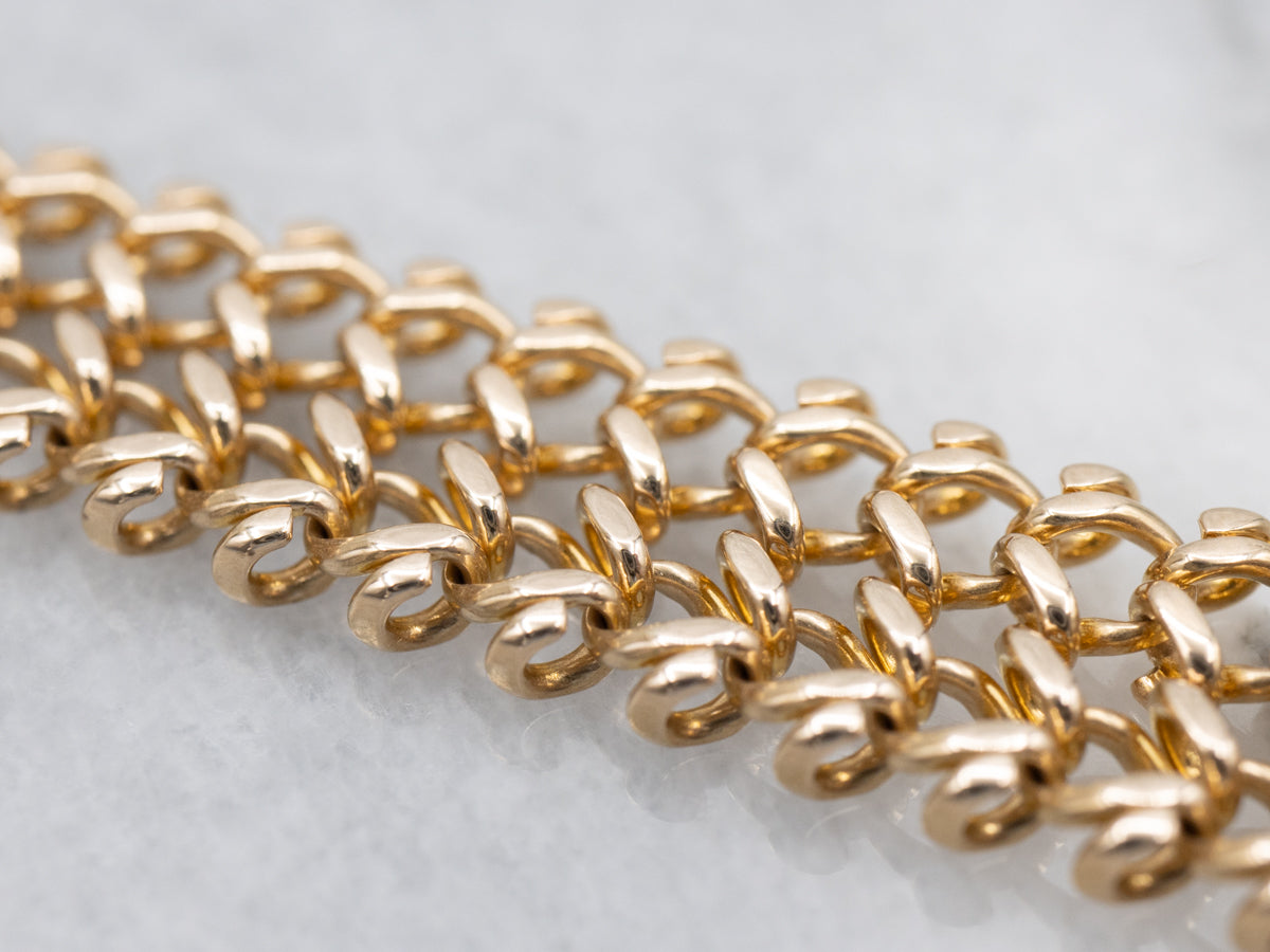 Yellow Gold Unique Fancy Link Chain