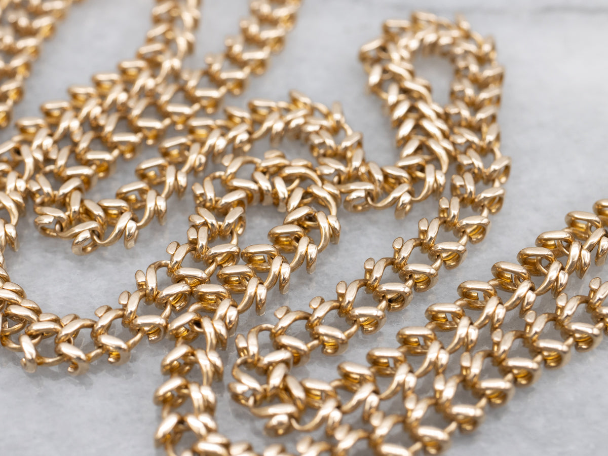 Yellow Gold Unique Fancy Link Chain