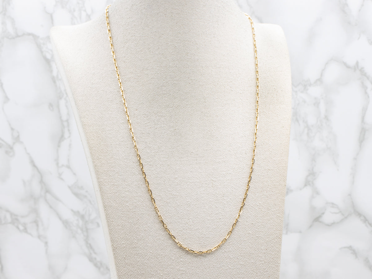 Polished Gold Long Mariner or Anchor Link Chain