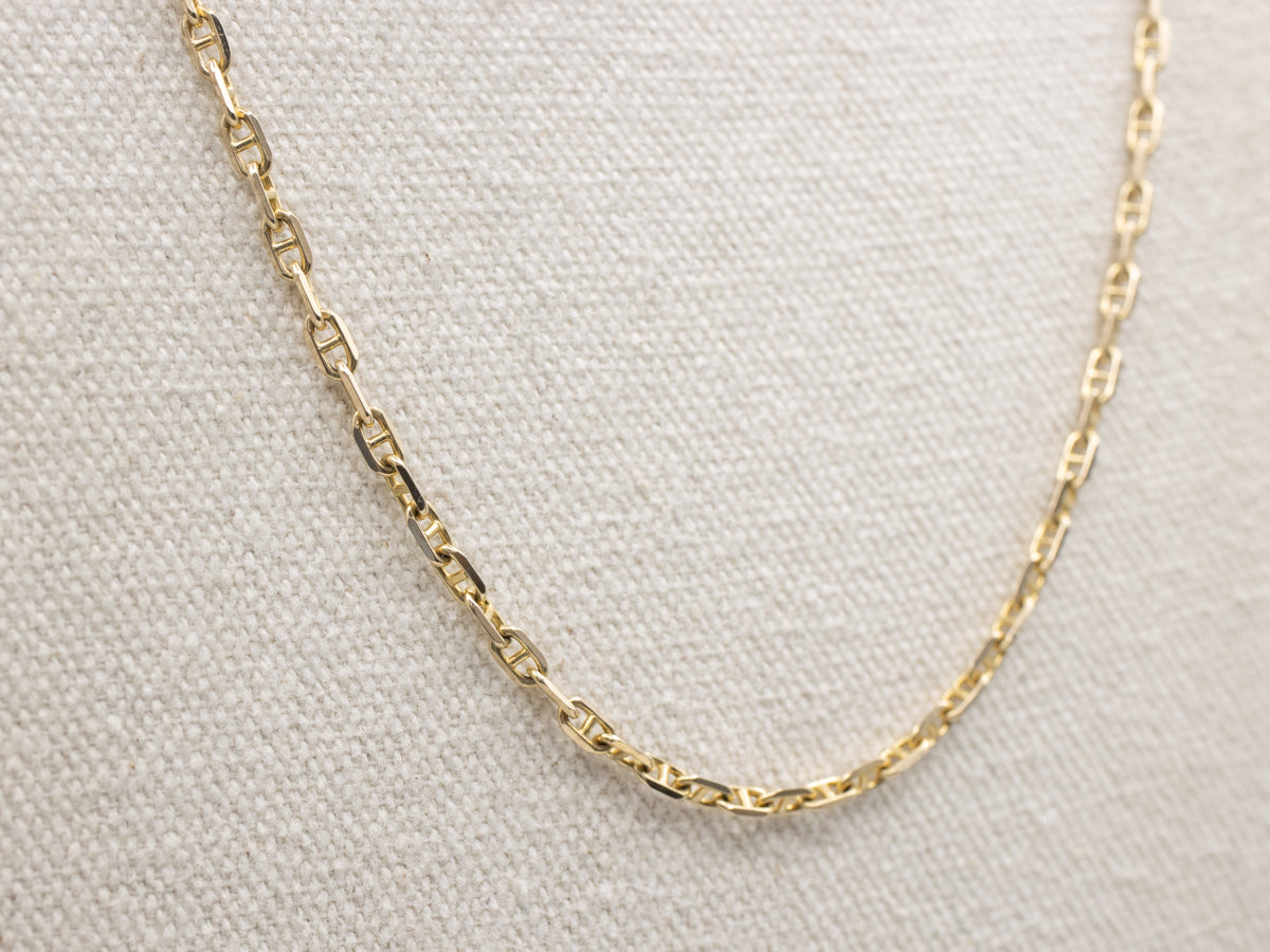 Polished Gold Long Mariner or Anchor Link Chain