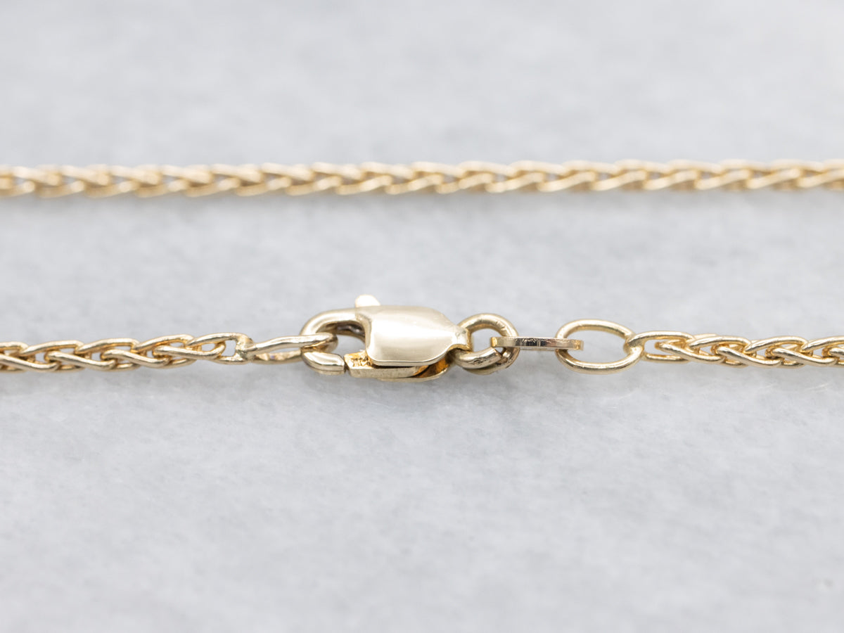 Yellow Gold Wheat Chain with Lobster Clasp