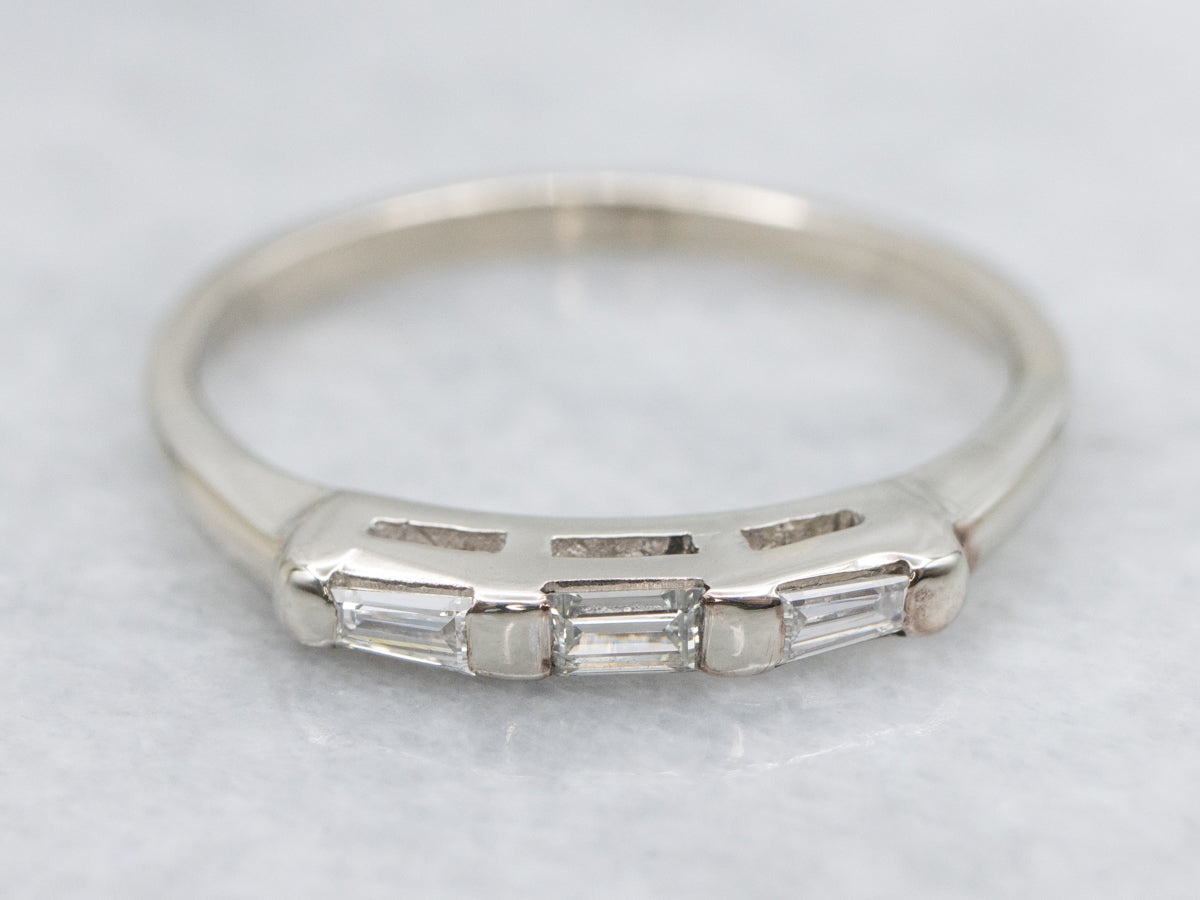 Vintage Baguette-Cut Diamond Band