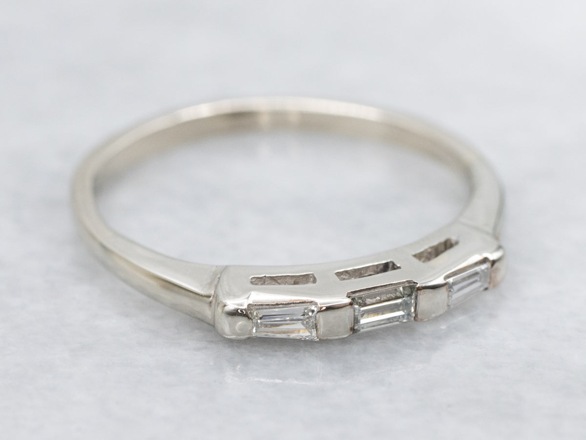 Vintage Baguette-Cut Diamond Band