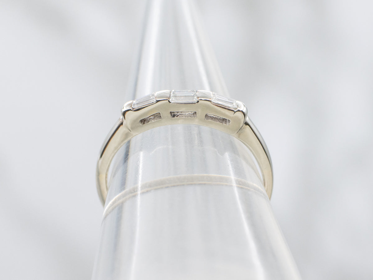 Vintage Baguette-Cut Diamond Band