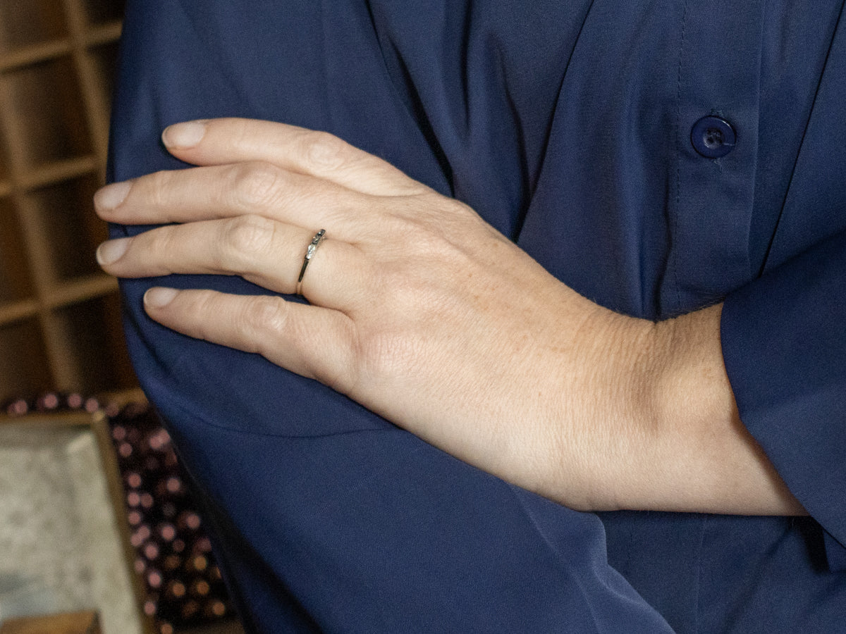 Vintage Baguette-Cut Diamond Band