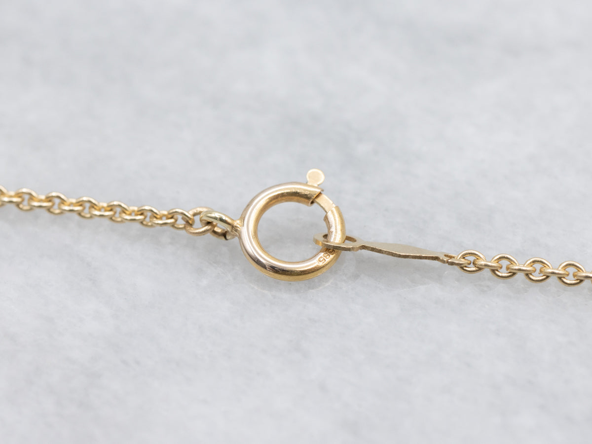 Yellow Gold Diamond Fringe Necklace