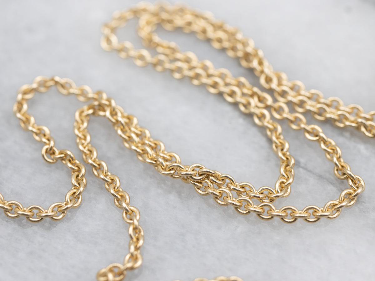 Yellow Gold Diamond Fringe Necklace