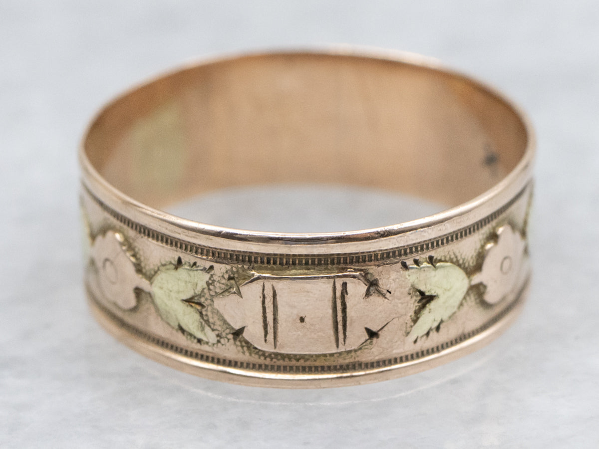 Art Nouveau Era Floral Pattern Cigar Band