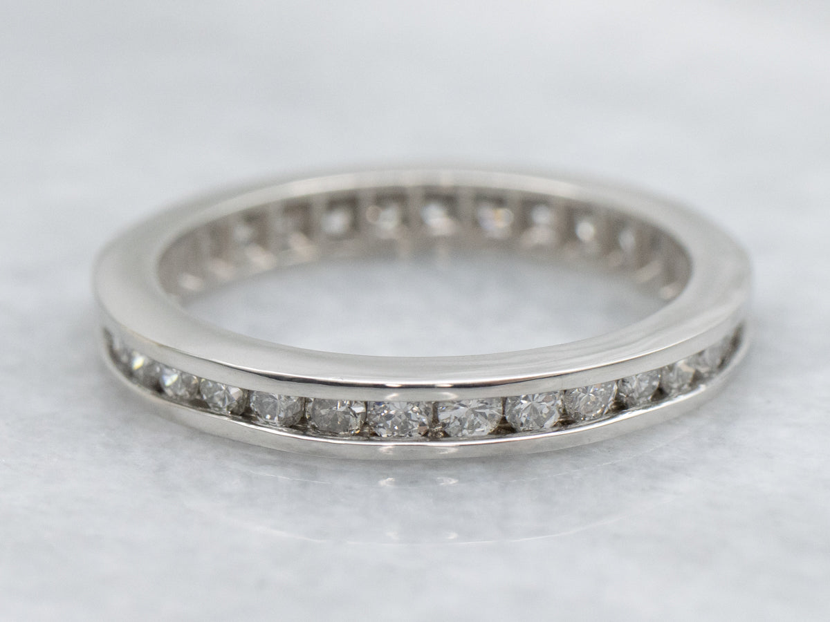 Channel Set Diamond Platinum Eternity Band