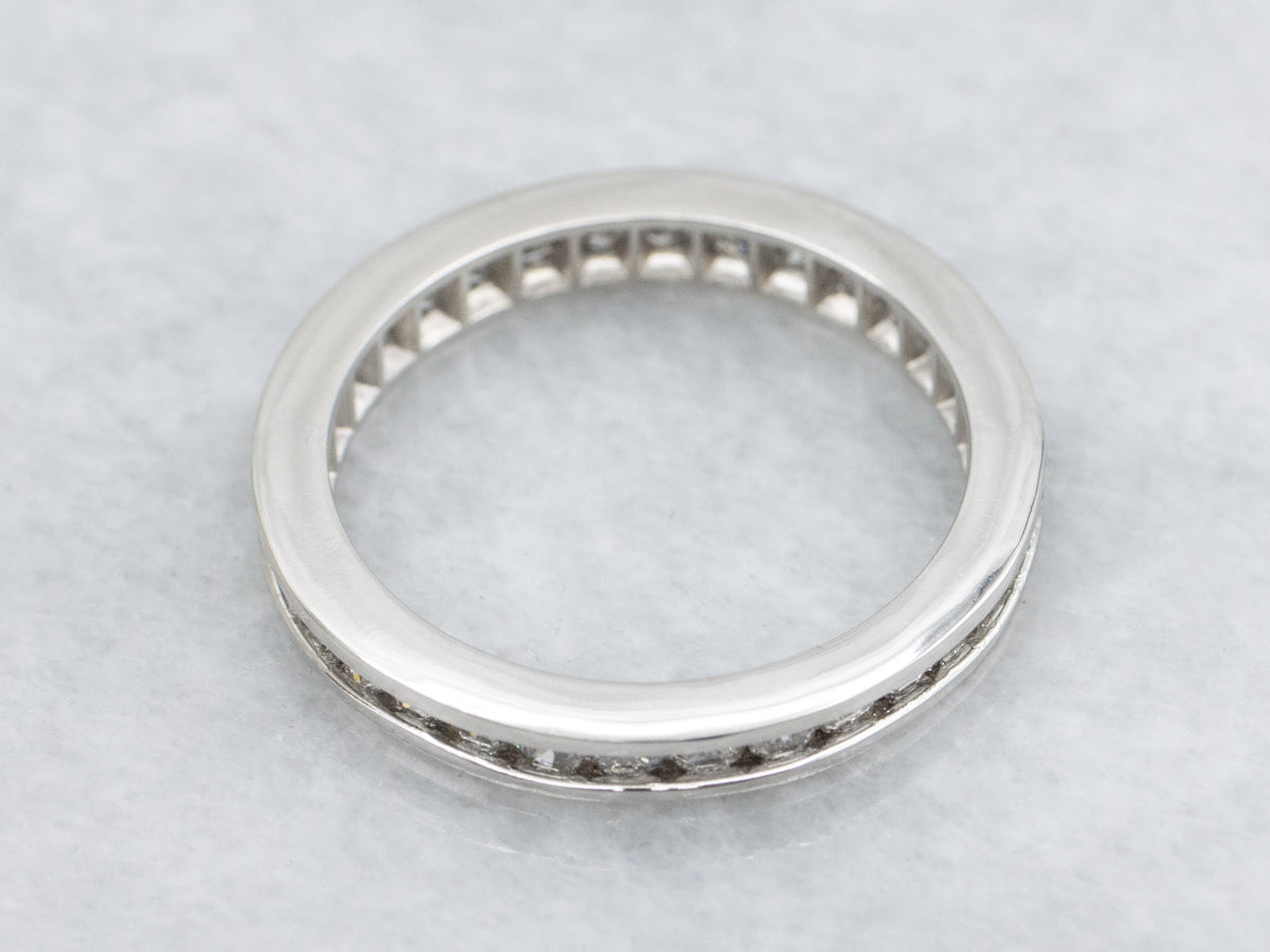Channel Set Diamond Platinum Eternity Band