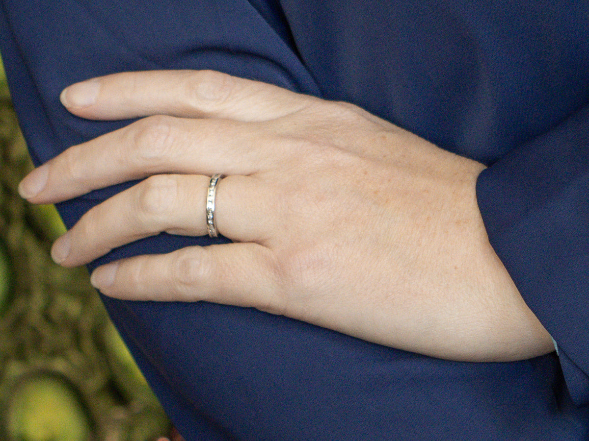 Channel Set Diamond Platinum Eternity Band