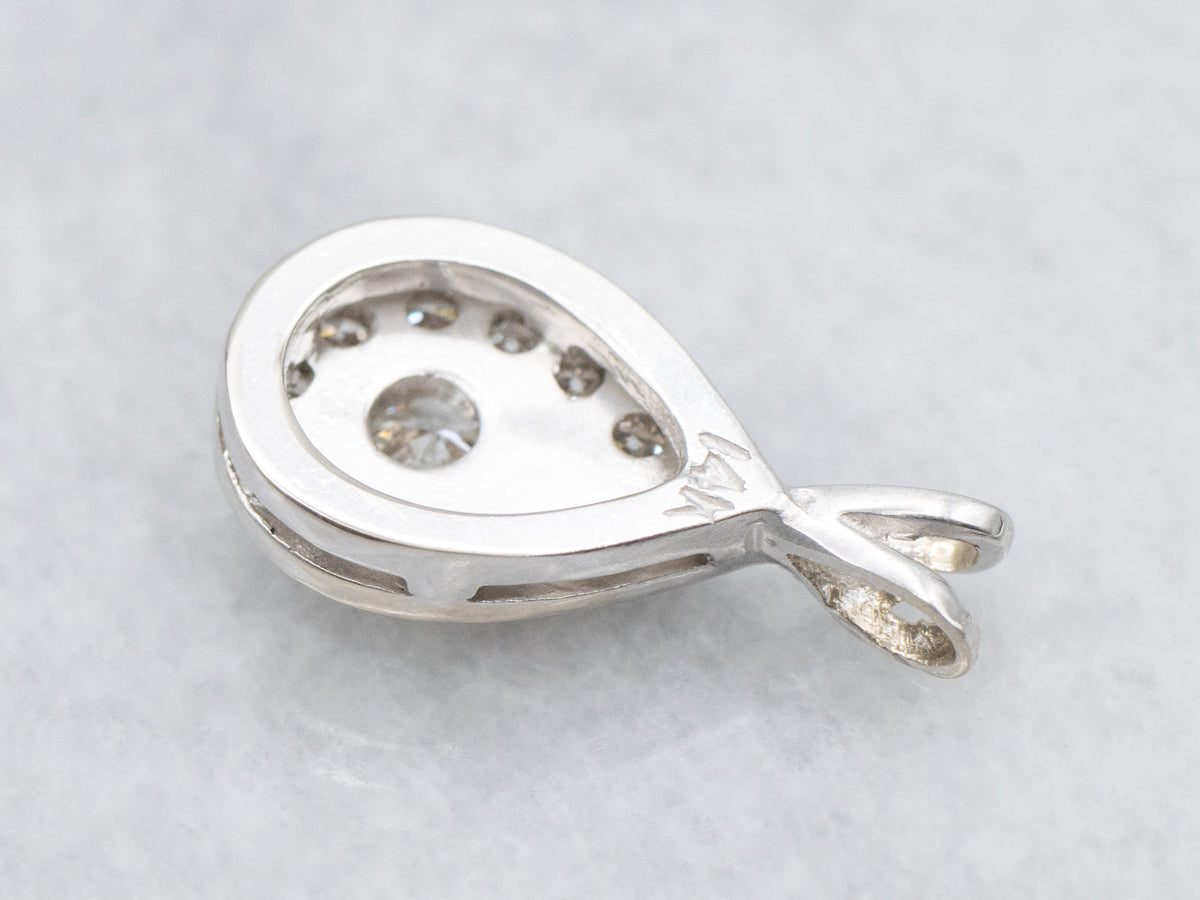 Sparkling Diamond Teardrop Pendant