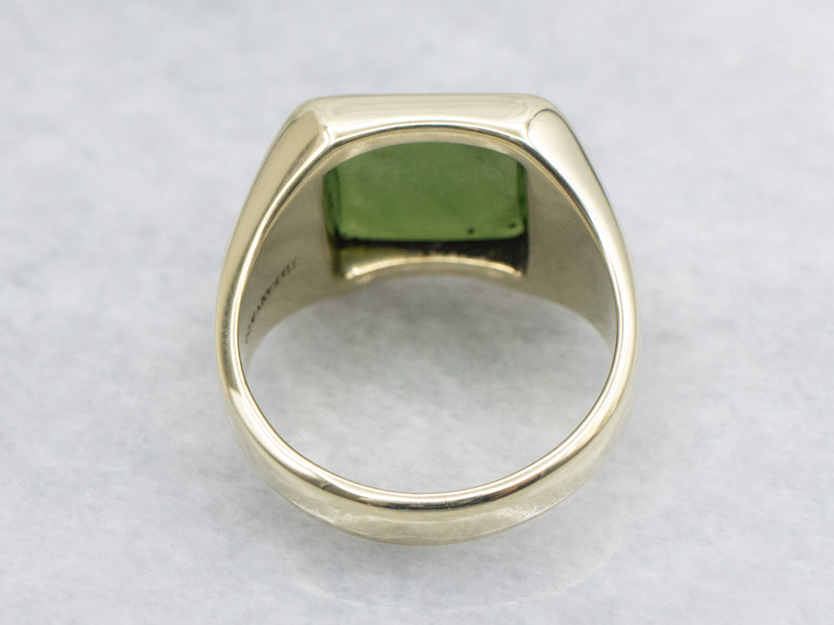 1919 Tiffany and Co. Nephrite Jade Cabochon Ring