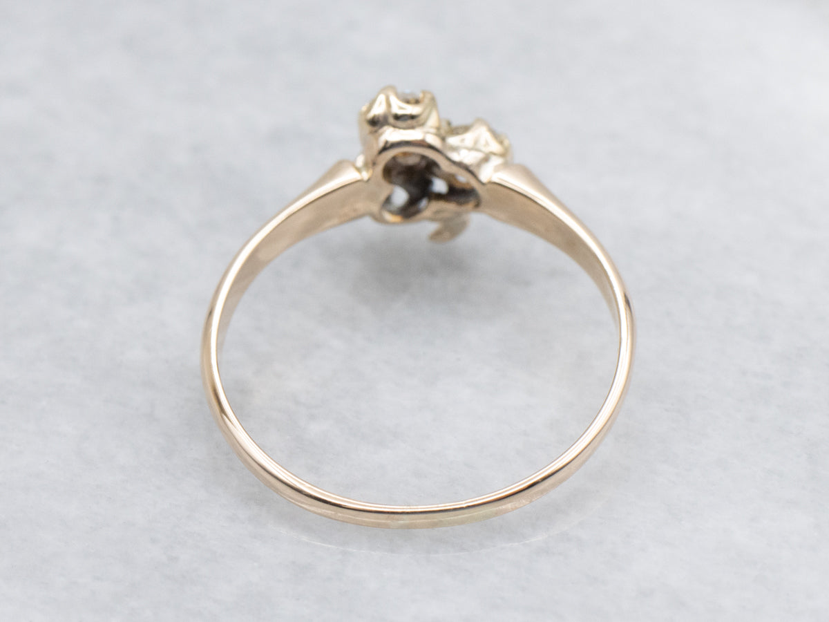 Victorian Old Mine Cut Diamond Clover Ring