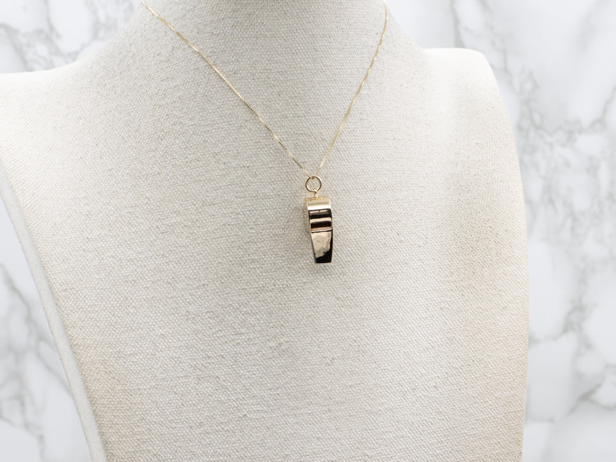 Yellow Gold Whistle Pendant