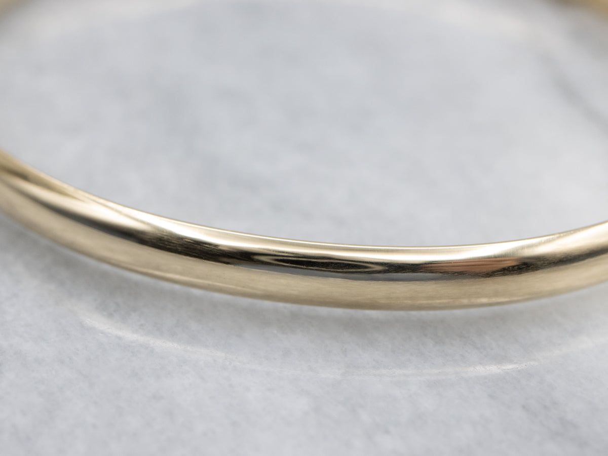 Polished Yellow Gold Hinged Bangle Bracelet
