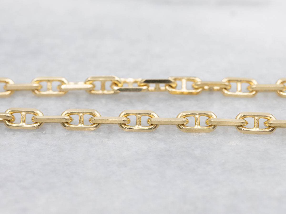 Heavy Italian Gold Anchor Chain with Lobster Clasp