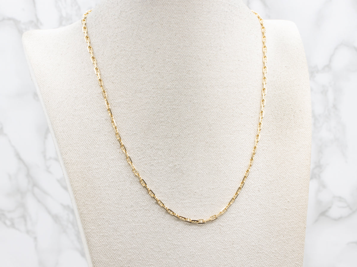 Heavy Italian Gold Anchor Chain with Lobster Clasp