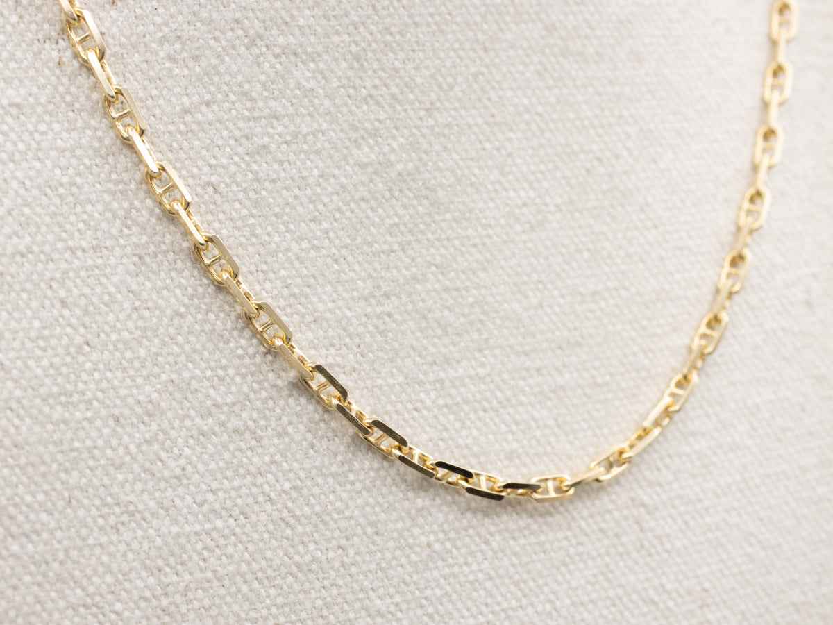 Heavy Italian Gold Anchor Chain with Lobster Clasp