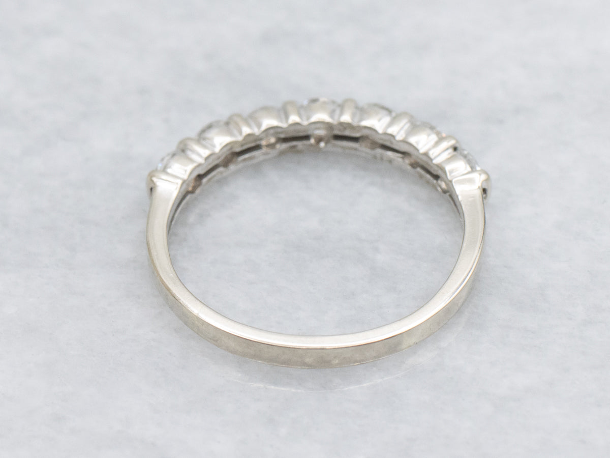 White Gold Bar-Set Diamond Wedding Band