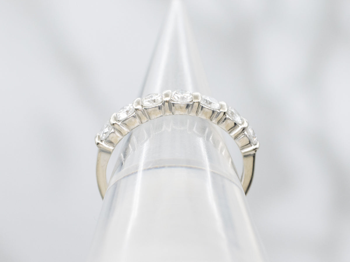 White Gold Bar-Set Diamond Wedding Band