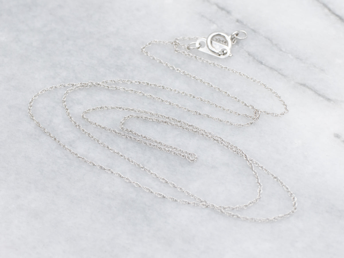 Dainty White Gold Rope Chain