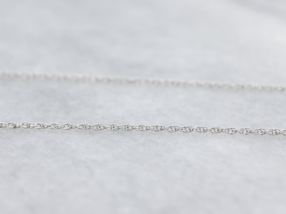 Dainty White Gold Rope Chain
