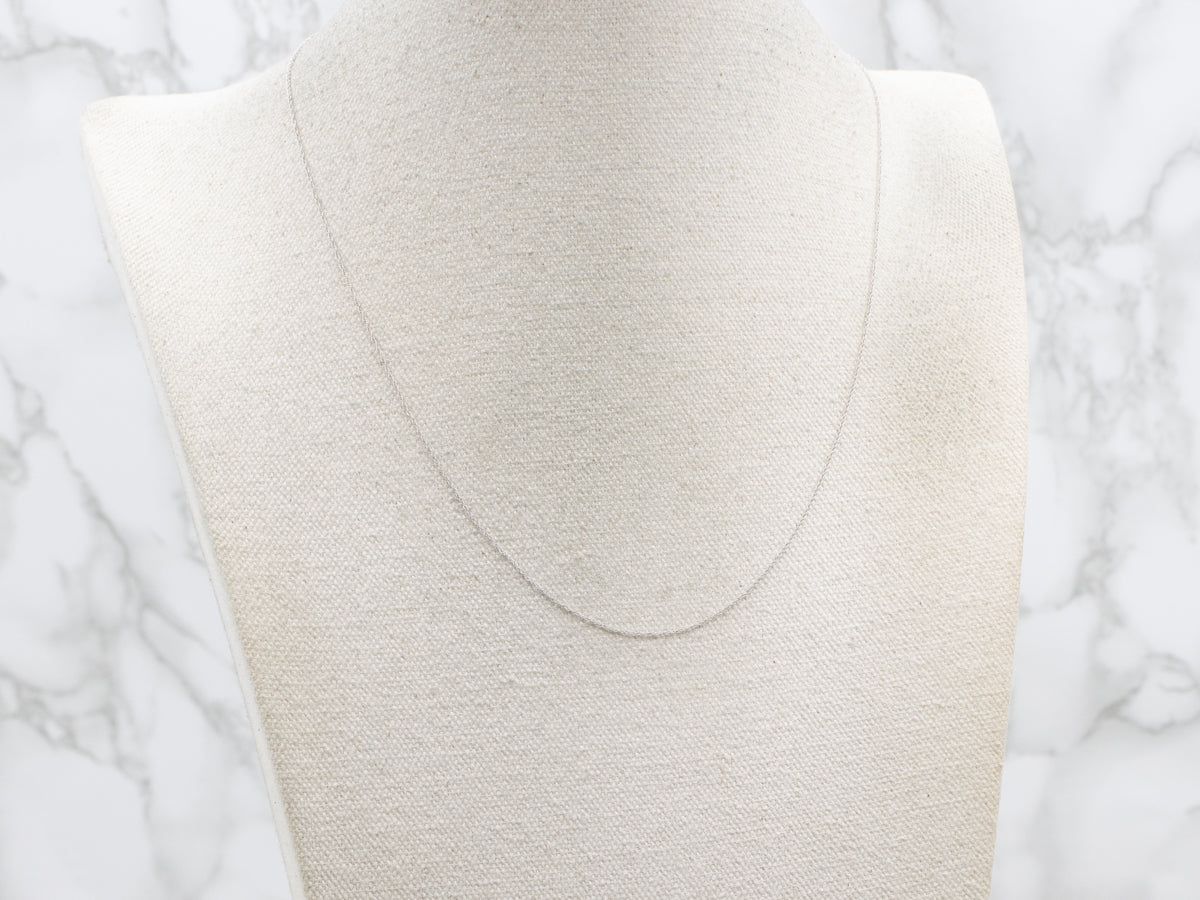 Dainty White Gold Rope Chain