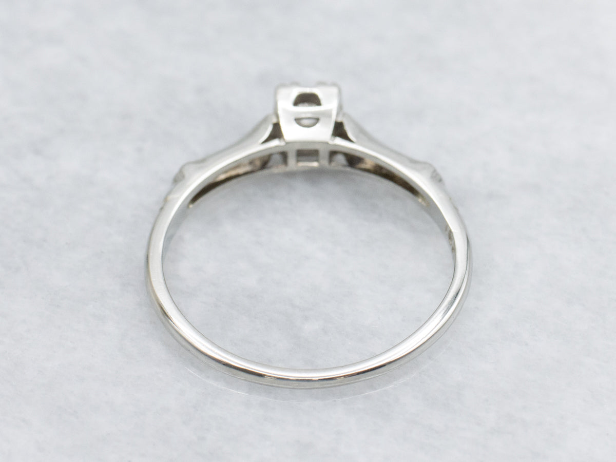 Diamond Solitaire in Early Retro Era Mounting