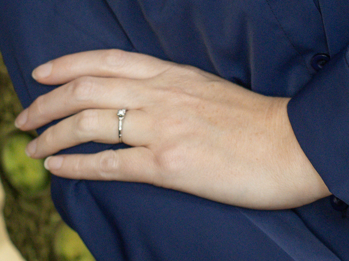 Diamond Solitaire in Early Retro Era Mounting