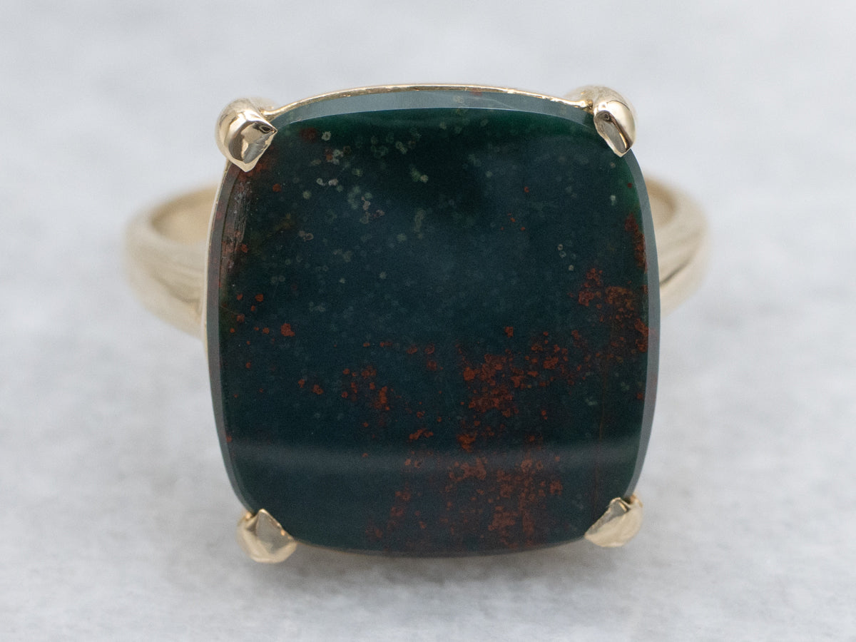Vintage 14K Gold Bloodstone Ring