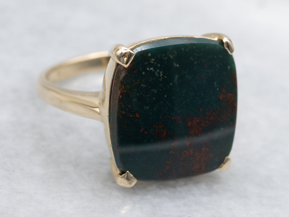 Vintage 14K Gold Bloodstone Ring