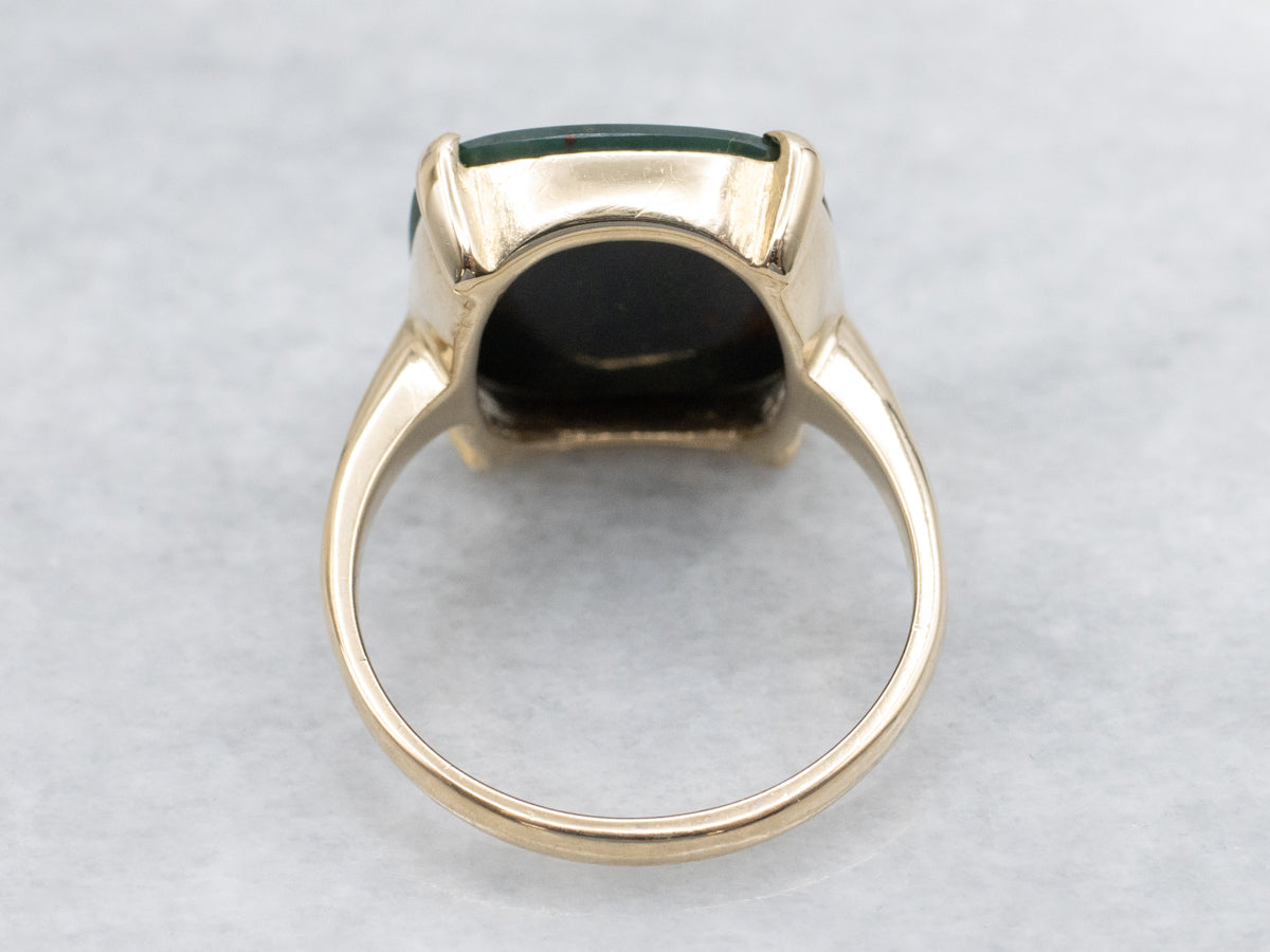 Vintage 14K Gold Bloodstone Ring
