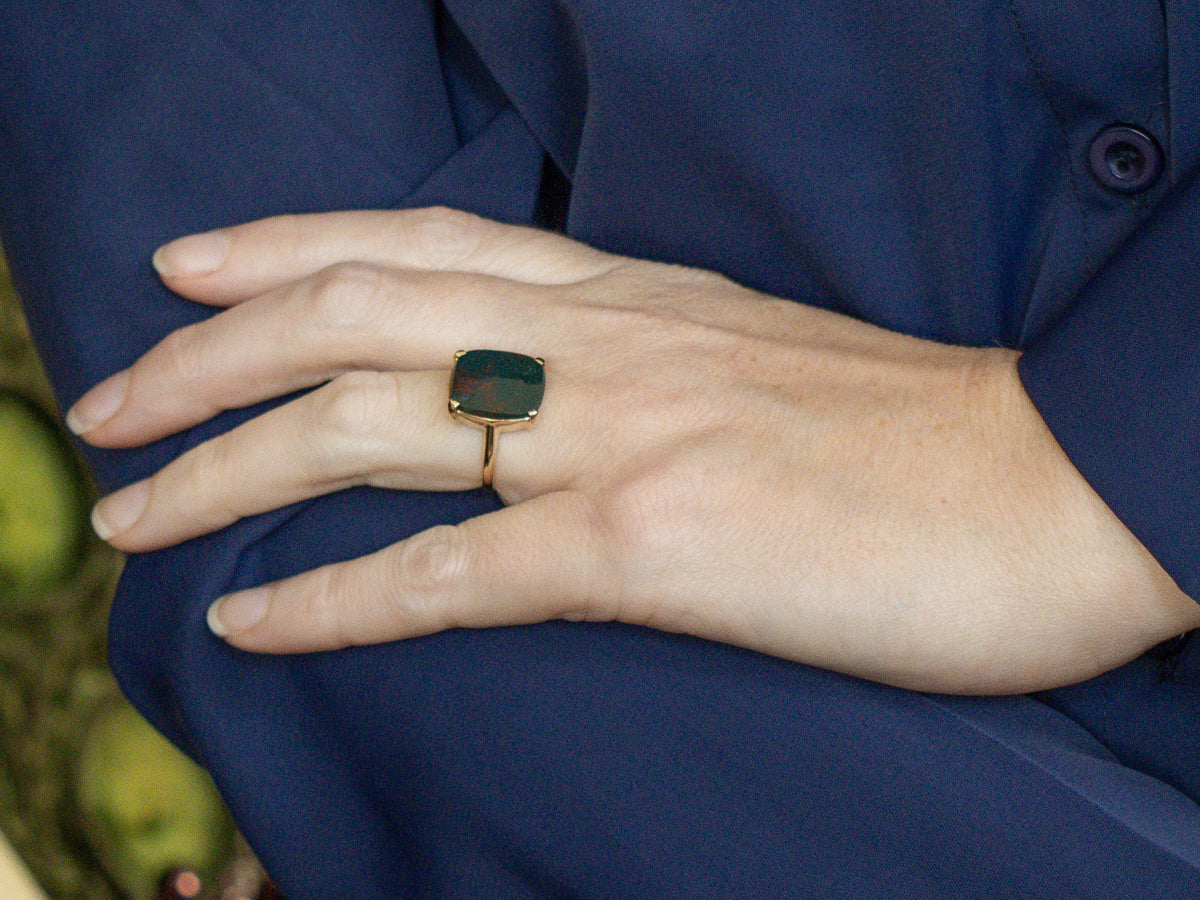 Vintage 14K Gold Bloodstone Ring