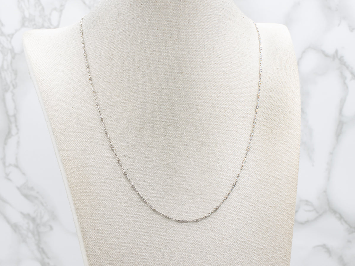 Unique Woven Link Vintage Platinum Chain